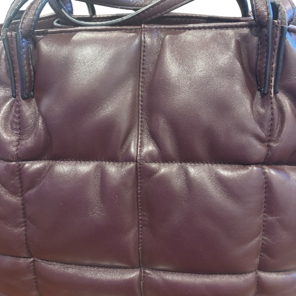 AllSaints Quilted Brown Genuine Leather Tote Bag - Picture 11 of 12